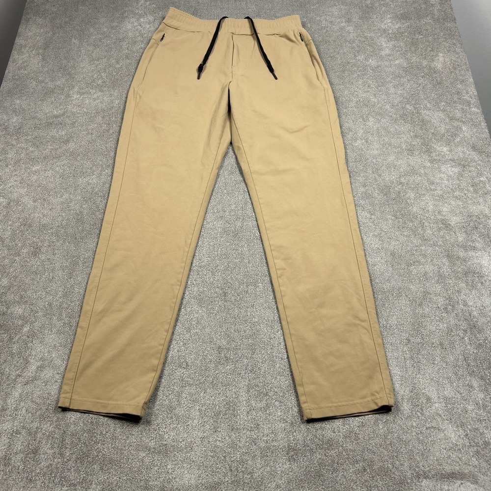 Public Rec All Day Everyday Jogger Pants Mens 30x32 Beige Elastic Waist Sweats